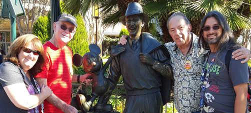 From left, Noelle Kukenas, John Ryan, Marvin Butler and Algis Kukenas at Disney's California Adventure in November 2015. Courtesy photo. marvbutlerdisney