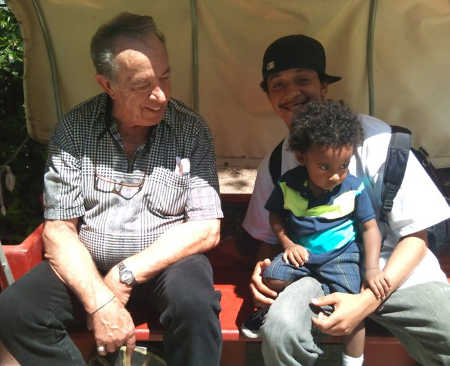 Marvin Butler, at left, with his grandson, Anthony, and great-grandson Nasim at Pixie Woods in Stockton, Calif., in May 2011. Courtesy photo. marvbutlerobitpixiewoods
