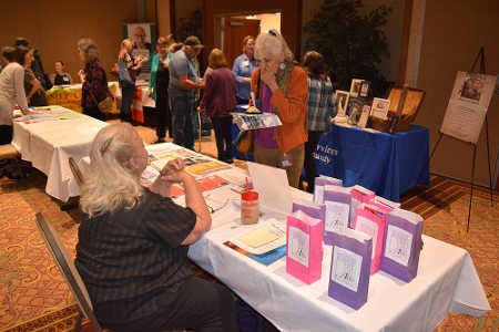 One of 23 information tables at the inaugural Senior Summit on Saturday, April 1, 2017, in Nice, Calif. Photo courtesy of Ron Keas. 040117seniorsummitbooths