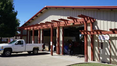 Lake County Fire Protection District’s Station 65 in Lower Lake, Calif., on Sunday, August 28, 2016. The station has served as a distribution center for certain supplies for Clayton fire victims. Photo by Elizabeth Larson/Lake County News. 082816lakecofirestation65