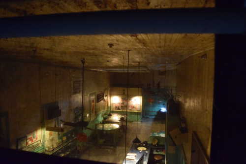 A view of the Dai Loy gambling room from the secret room where the bouncers would watch the crowd in Locke, Calif. Photo by Antone Pierucci. aplockesecretgamblingroom