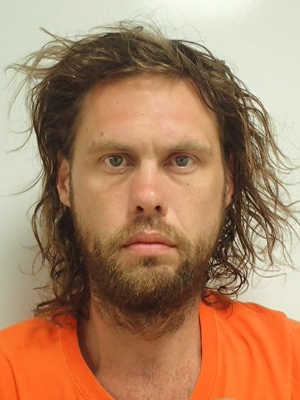 Cameron Bates, a 36-year-old transient from Clearlake, Calif., was arrested with the help of a police K9 on Sunday, July 2, 2017. Lake County Jail photo. Clearlake Police K9 helps nab naked burglary suspect