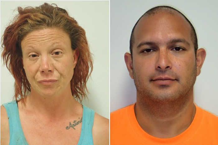 From left, Jessica Rebecca Alvarez, 38, of Kelseyville, Calif., and Christopher Jose Vasquez, 35, of Clearlake Oaks, Calif., were arrested on Tuesday, July 11, 2017, for a burglary at a Kelseyville home. Lake County Jail photos. Sheriff's office arrests two suspects in Kelseyville burglary