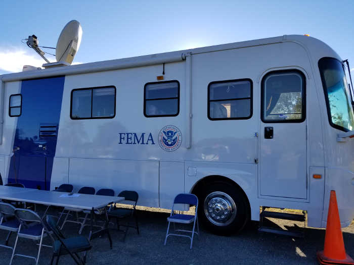 A Federal Emergency Management Agency mobile registration vehicle is located in Austin Park in Clearlake, Calif., 9 a.m. to 5 p.m. through Friday, October 27, 2017, to assist with registering people into the disaster recovery system. Photo courtesy of the city of Clearlake. Sulphur Fire Local Assistance Center to be extended through Oct. 27