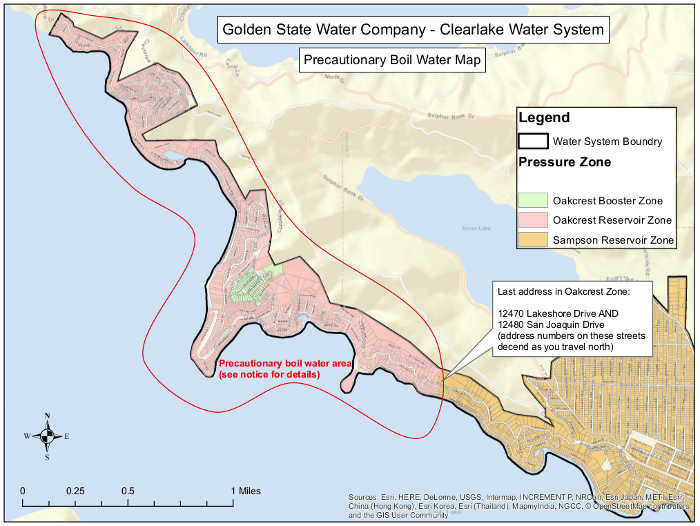 Golden State Water issues precautionary boil water notice for 500 Clearlake residents