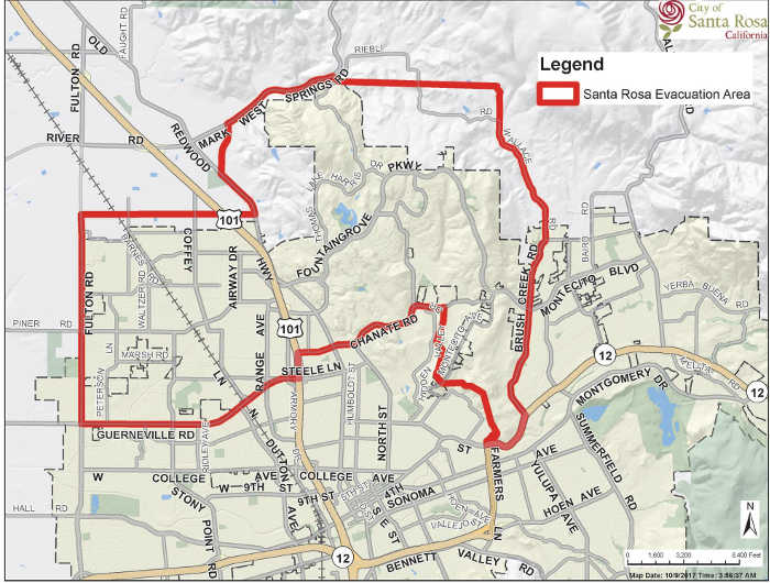 REGIONAL: City of Santa Rosa declares emergency in response to fires