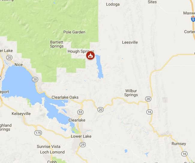 Firefighters battling wildland fire near Indian Valley Reservoir