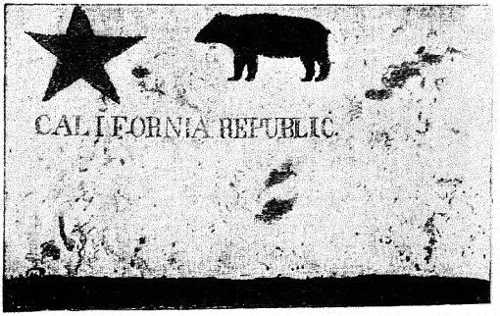 The emblem of the Bear Flag Revolt. Public domain image. bearflag