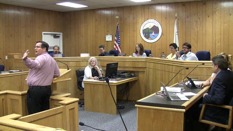 Lakeport Community Development Director Kevin Ingram discusses the new Lakeport Economic Development Strategic Plan with the Lakeport City Council on Tuesday, July 18, 2017. Lake County News photo. Lakeport City Council approves new five-year economic development strategic plan